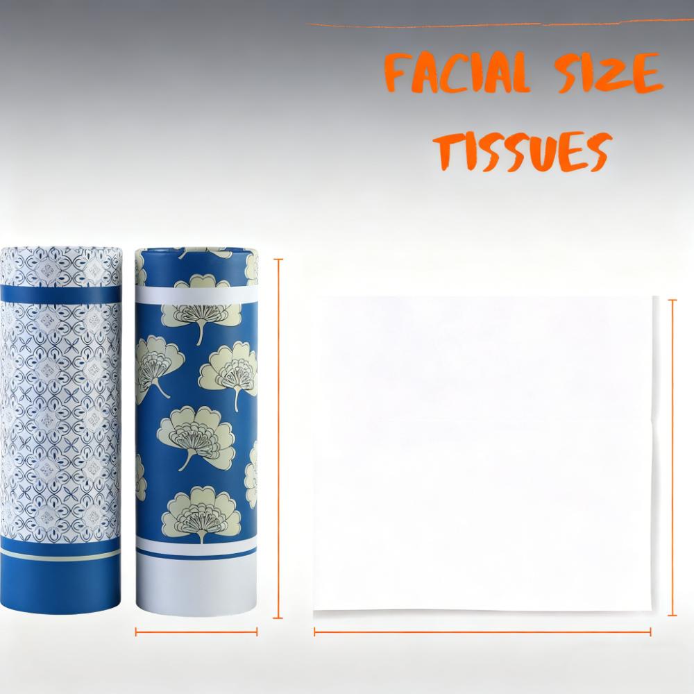 Cylindrical Facial Tissue Holder (Portable, Stylish Pattern Design)