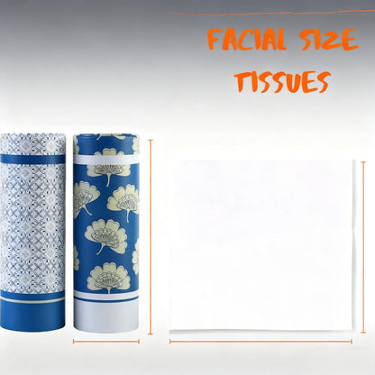 Cylindrical Facial Tissue Holder (Portable, Stylish Pattern Design)