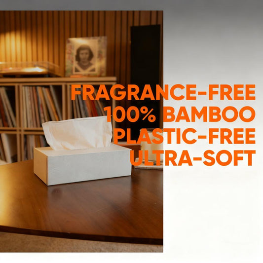 100% Bamboo Fragrance-Free Facial Tissues (Eco-Friendly, Ultra-Soft)
