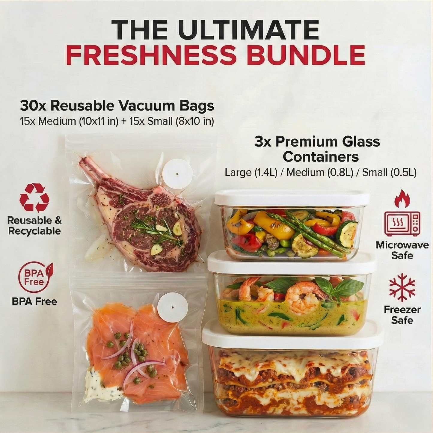 Storva™  Vacuum Food Storage System Bundle