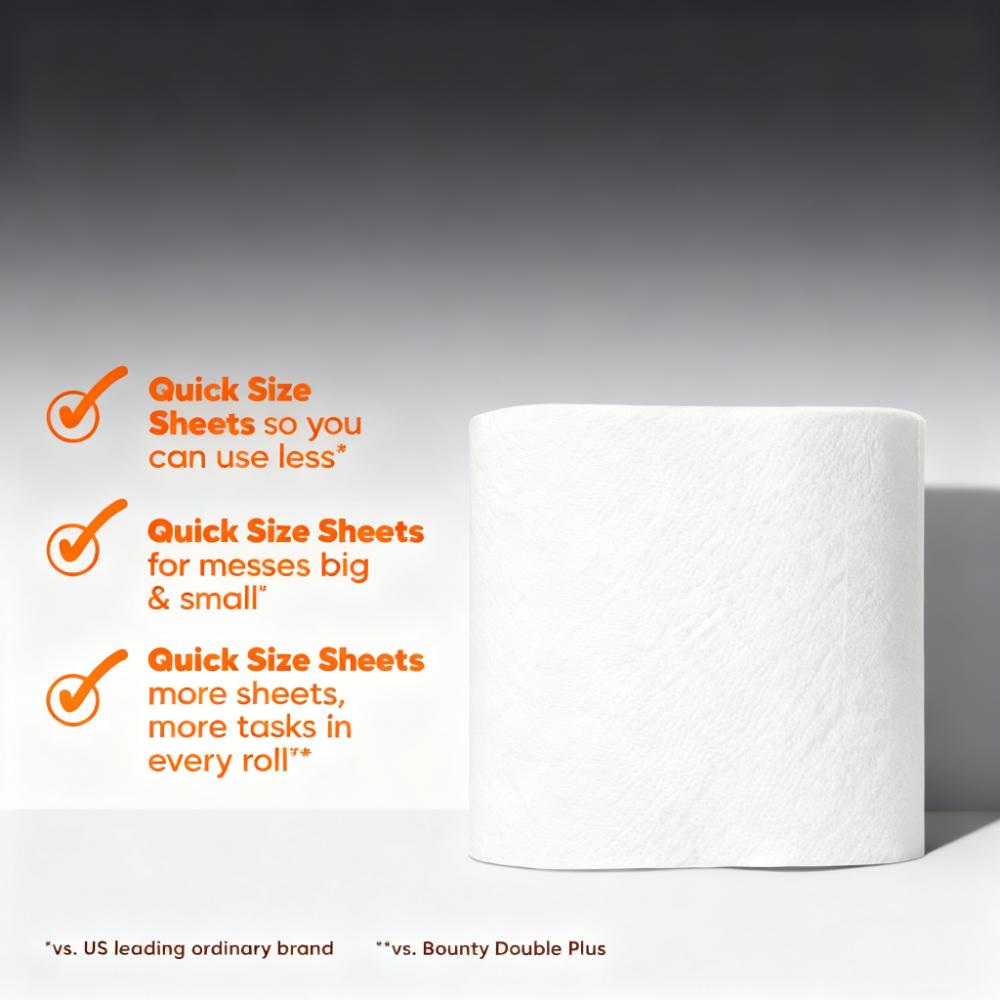 Quick Size Paper Towels (Family Pack with Extra Sheets)