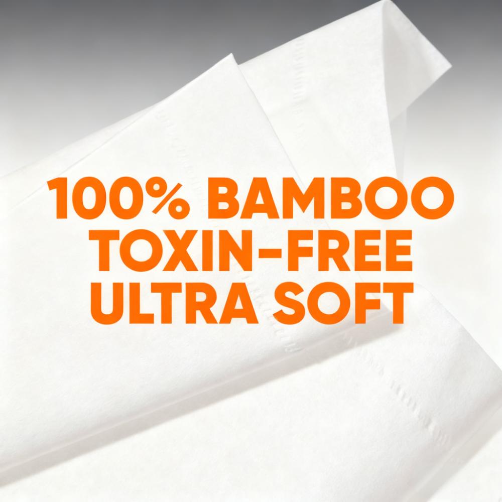 100% Bamboo Fragrance-Free Facial Tissues (Eco-Friendly, Ultra-Soft)