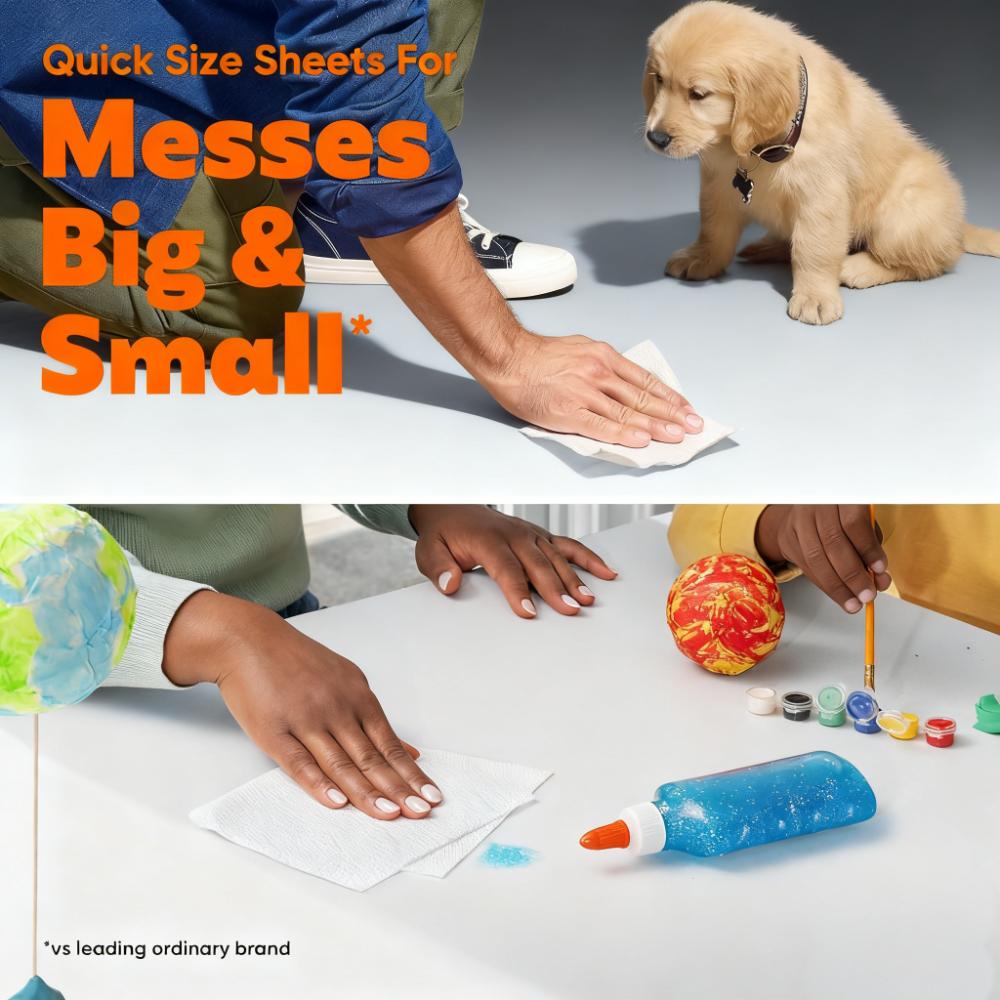 Quick Size Paper Towels (Family Pack with Extra Sheets)