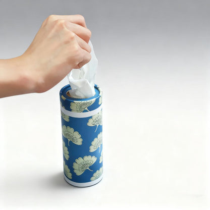 Cylindrical Facial Tissue Holder (Portable, Stylish Pattern Design)